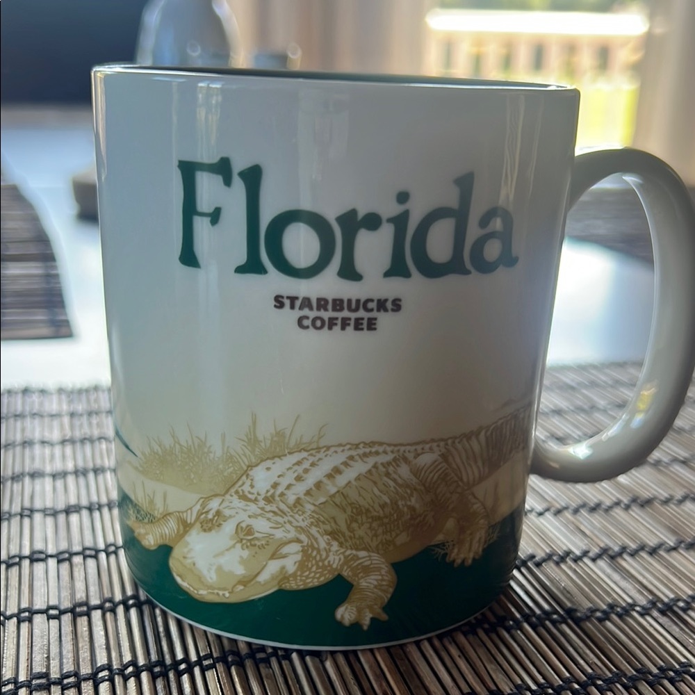 Starbucks Florida Coffee Mug - Green and Cream